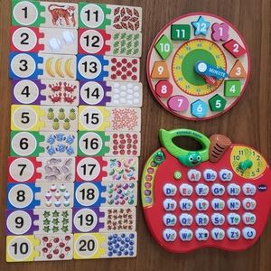 Melissa and Doug and vtech learning toys